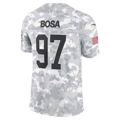 B.Bills #97 Joey Bosa Player Arctic Camo Salute to Service Limited Football Jerseys