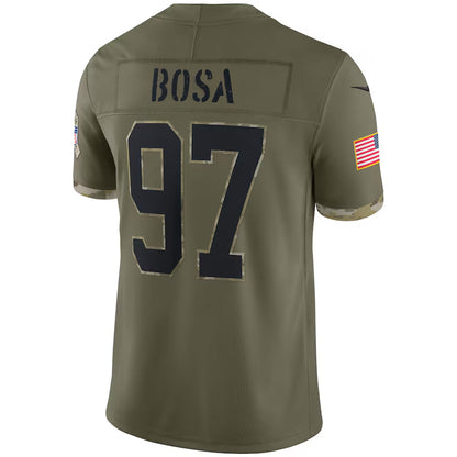 B.Bills #97 Joey Bosa Player Salute To Service Olive Football Jerseys
