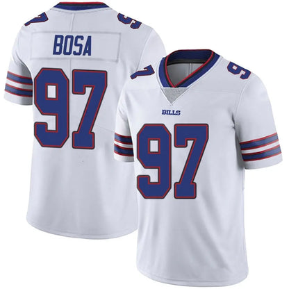 B.Bills #97 Joey Bosa Player White Vapor F.U.S.E. Limited Football Jerseys