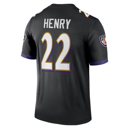 B.Ravens #22 Derrick Henry Player Black Legend Performance Football Jerseys