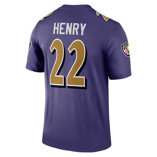 B.Ravens #22 Derrick Henry Player Purple Legend Performance Football Jerseys