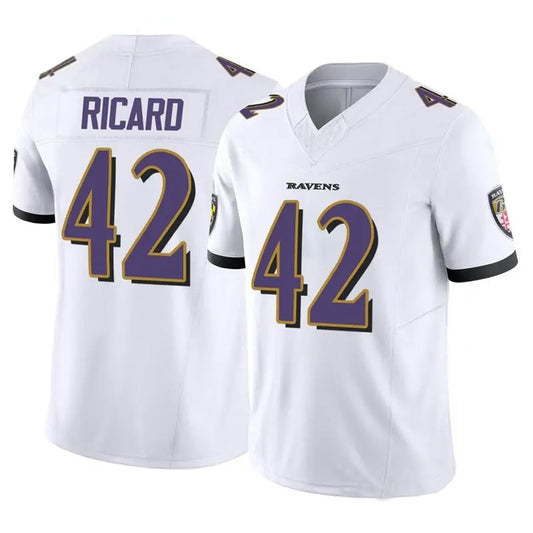 B.Ravens #42 Patrick Ricard Player White Vapor F.U.S.E. Limited Football Jerseys