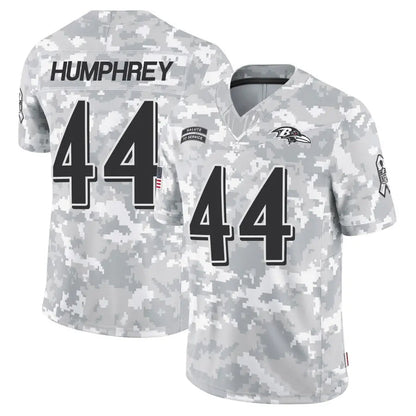 B.Ravens #44 Marlon Humphrey Player Arctic Camo Salute to Service Limited Football Jerseys