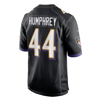 B.Ravens #44 Marlon Humphrey Player Black Home Game Football Jerseys
