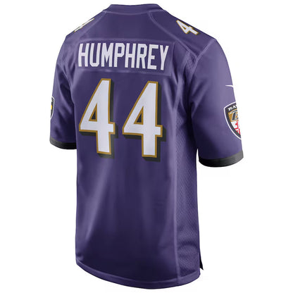 B.Ravens #44 Marlon Humphrey Player Purple Home Game Football Jerseys