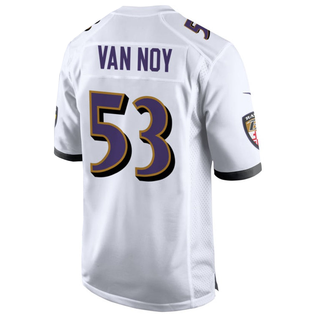 B.Ravens #53 Kyle Van Noy Player White Home Game Football Jerseys