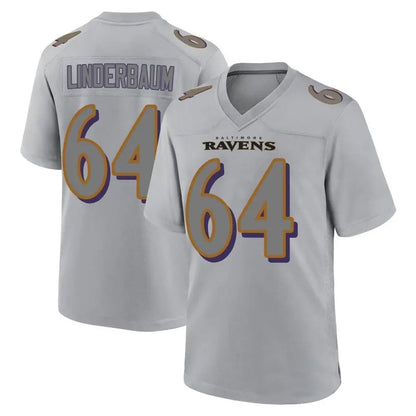 B.Ravens #64 Tyler Linderbaum Player Color Rush Vapor Untouchable Gray Football Jerseys
