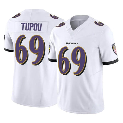 B.Ravens #69 Josh Tupou Player White Vapor F.U.S.E. Limited Football Jerseys
