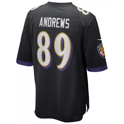 B.Ravens #89 Mark Andrews Player Black Game Football Jerseys