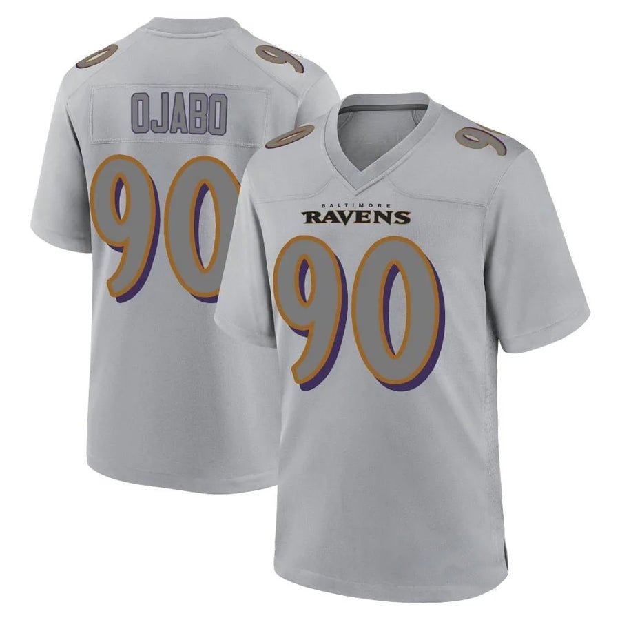 B.Ravens #90 David Ojabo Player Gray Legend Replica Football Jerseys