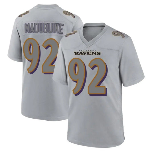 B.Ravens #92 Justin Madubuike Player Color Rush Vapor Untouchable Gray Football Jerseys