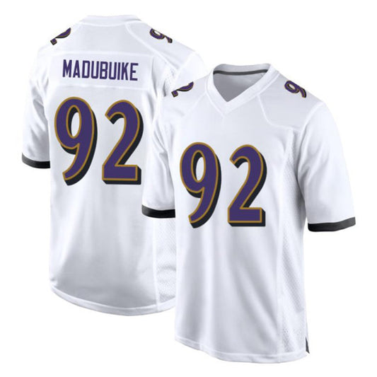 B.Ravens #92 Justin Madubuike Player White Game Football Jerseys