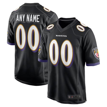 B.Ravens Game Alternate Football Jerseys - Tough Black - Custom