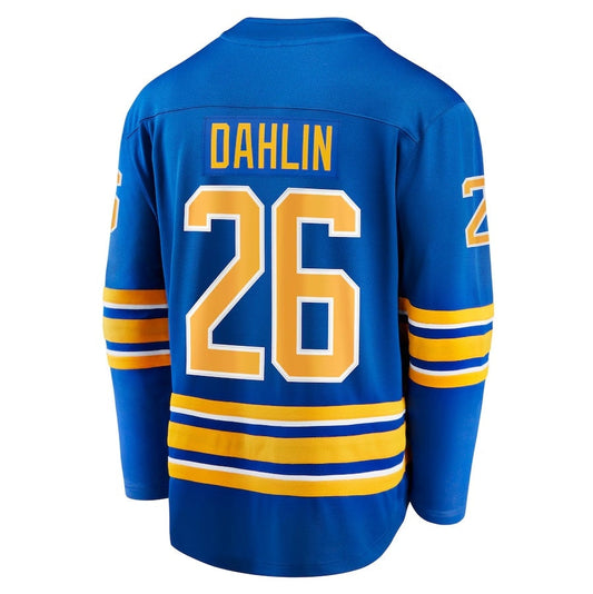 B.Sabres #26 Rasmus Dahlin Fanatics Home Breakaway Jersey - Royal Stitched American Hockey Jerseys