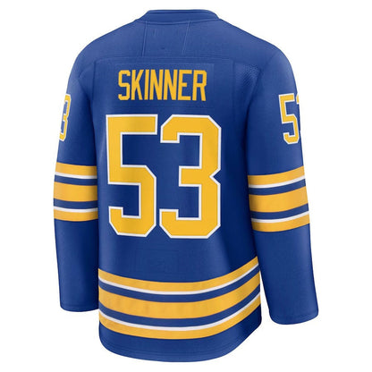 B.Sabres #53 Jeff Skinner Fanatics Home Premium Jersey - Royal Stitched American Hockey Jerseys