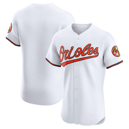 Baltimore Orioles Home Elite Jersey - White Stitched Baseball Jersey
