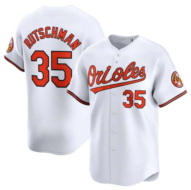 Baltimore Orioles #35 Adley Rutschman White 2024 Home Limited Stitched Baseball Jersey