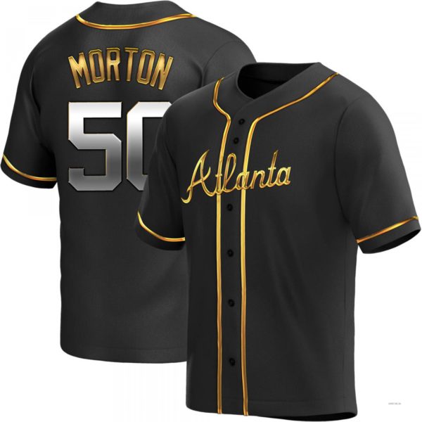 Atlanta Braves #50 Charlie Morton Black Golden Alternate Jersey Stitches Baseball Jerseys