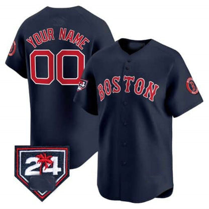 Custom Boston Red Sox 2024 Spring Training Patch Vapor Premier Limited¨C All Stitched Baseball Jersey
