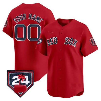 Custom Boston Red Sox 2024 Spring Training Patch Vapor Premier Limited¨C All Stitched Baseball Jersey