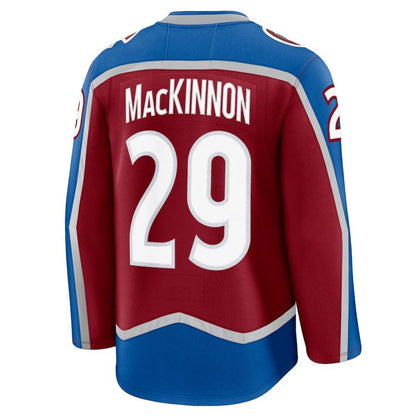 C.Avalanche #29 Nathan MacKinnon Fanatics Home Premium Jersey - Burgundy Stitched American Hockey Jerseys