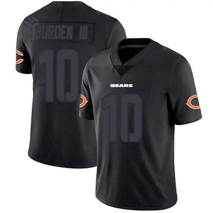 C.Bears #10 Luther Burden III Player Legend Limited Black Game Football Jerseys