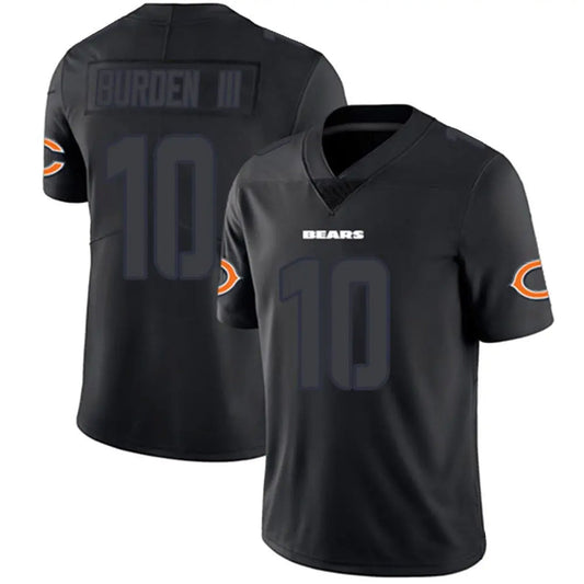 C.Bears #10 Luther Burden III Player Legend Limited Black Game Football Jerseys
