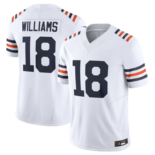 C.Bears #18 Caleb Williams White Vapor F.U.S.E. Limited Jersey Player Football Jerseys