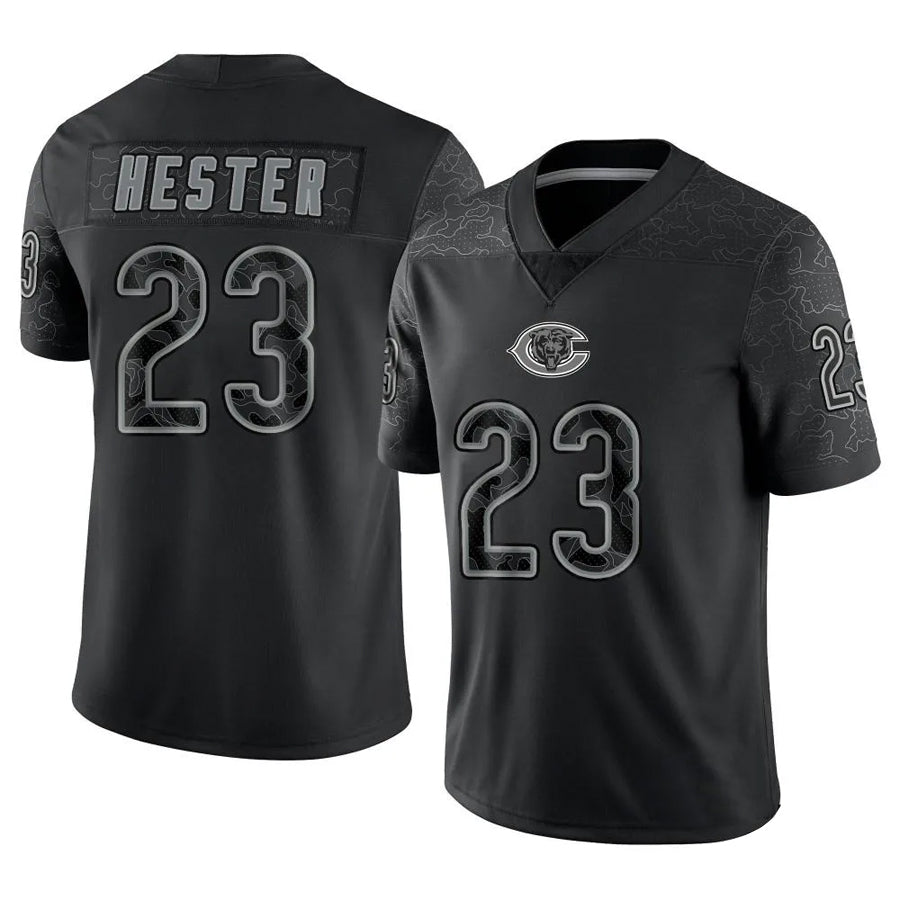C.Bears #23 Devin Hester Player Black RFLCTV Limited Football Jerseys