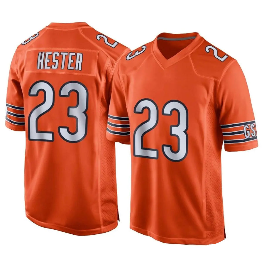 C.Bears #23 Devin Hester Player Orange Home Game Football Jerseys