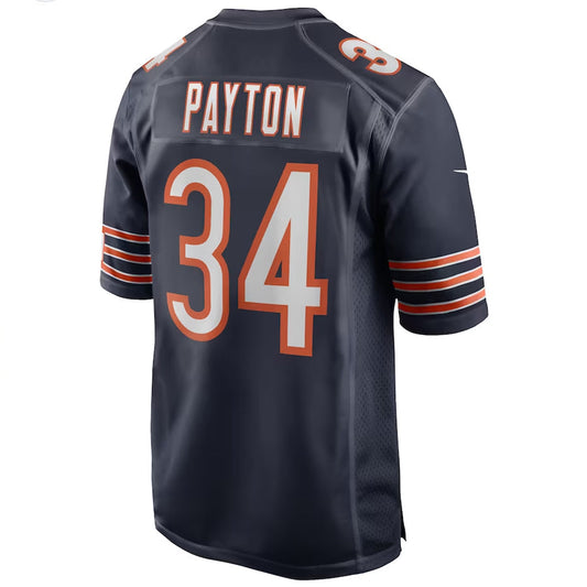 C.Bears #34 Walter Payton Player Navy Home Game Football Jerseys