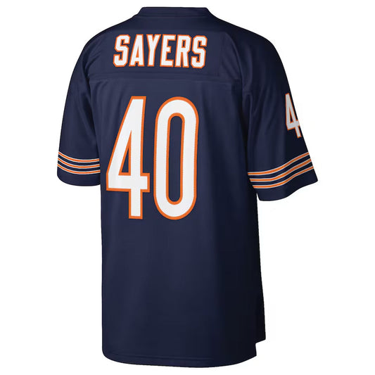 C.Bears #40 Gale Sayers Player Mitchell & Ness Gale Sayers Navy Legacy Replica Football Jerseys