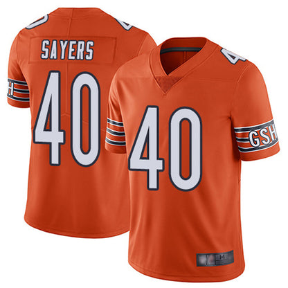 C.Bears #40 Gale Sayers Player Orange Vapor Limited Game Football Jerseys