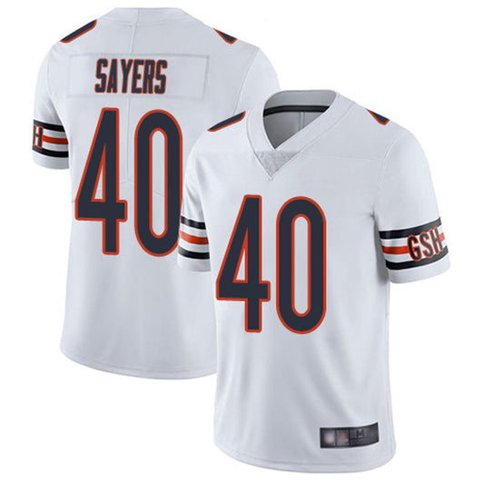 C.Bears #40 Gale Sayers Player White Vapor Limited Game Football Jerseys