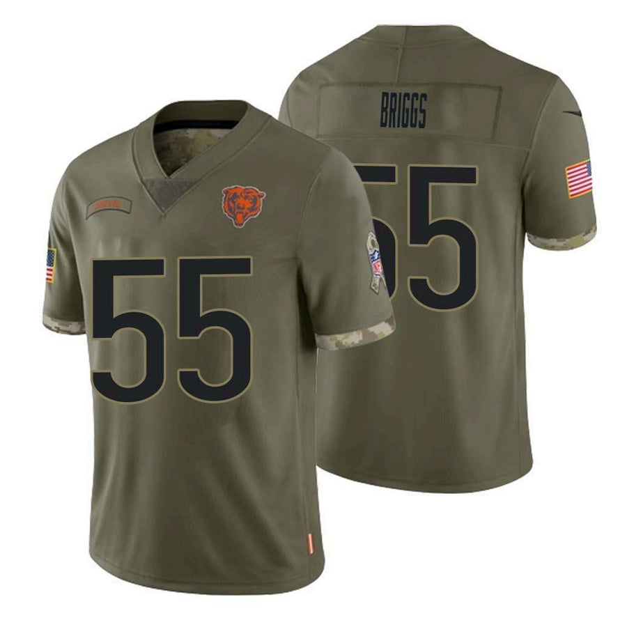 C.Bears #55 Lance Briggs Player Salute To Service Limited Olive Football Jerseys
