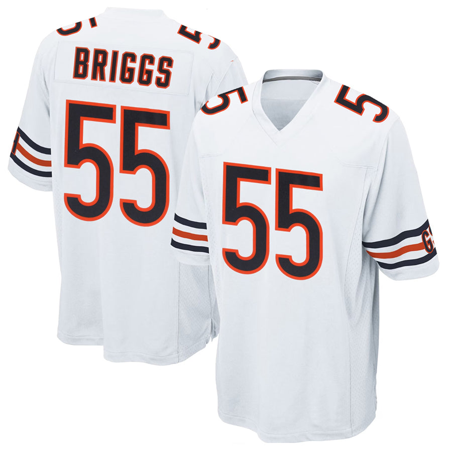 C.Bears #55 Lance Briggs Player White Game Football Jerseys