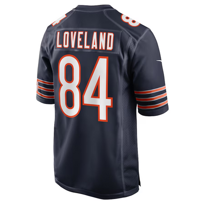 C.Bears #84 Colston Loveland Navy 2025 Draft First Round Pick Game American Football Jerseys