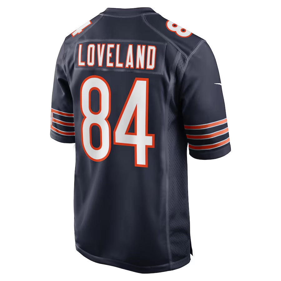 C.Bears #84 Colston Loveland Player Navy Home Game Football Jerseys