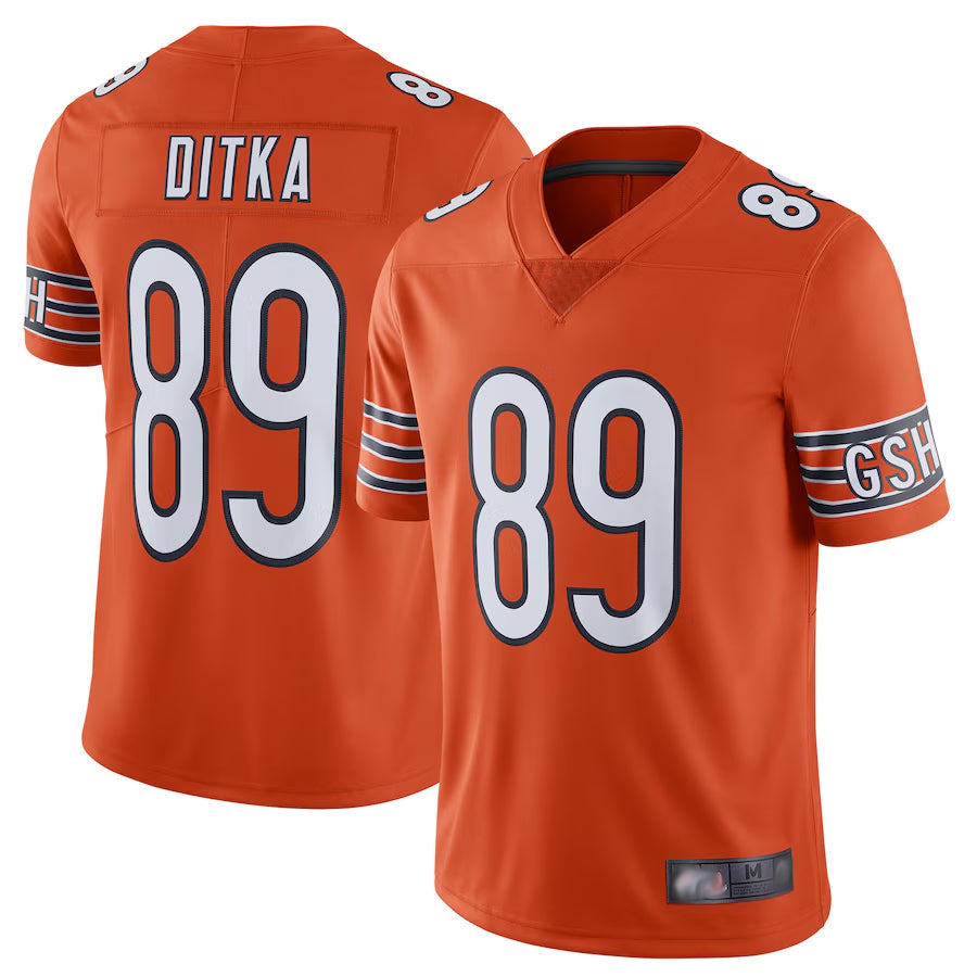 C.Bears #89 Mike Ditka Player Alternate Vapor Untouchable Limited Orange Game Football Jerseys