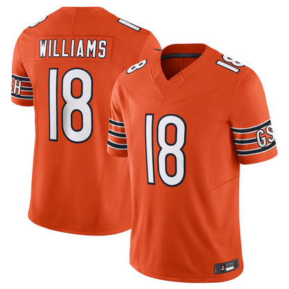 C.Bears Caleb Williams Orange Vapor F.U.S.E. Limited Jersey Player Football Jerseys