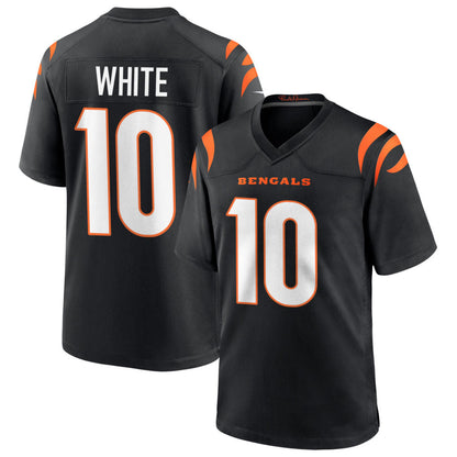 C.Bengals #10 Mike White Player Black Game Football Jerseys
