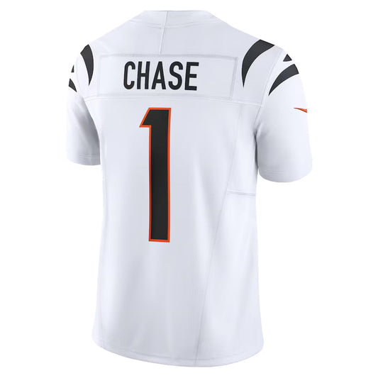 C.Bengals #1 Ja'Marr Chase Player White Vapor F.U.S.E. Limited Football Jerseys