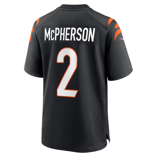 C.Bengals #2 Evan McPherson Player Black Home Game Football Jerseys