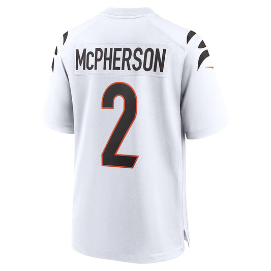 C.Bengals #2 Evan McPherson Player White Home Game Football Jerseys