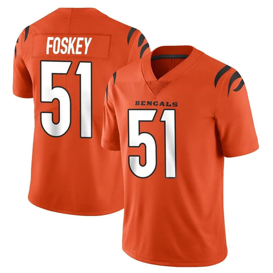 C.Bengals #51 Isaiah Foskey Player Orange Vapor Limited Football Jerseys