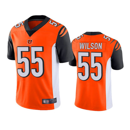 C.Bengals #55 Logan Wilson Player Orange Vapor Limited Football Jerseys