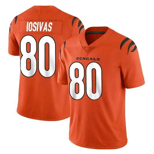 C.Bengals #80 Andrei Iosivas Player Orange Vapor Limited Game Football Jerseys