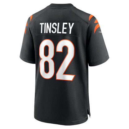 C.Bengals #82 Mitchell Tinsley Player Black Home Game Football Jerseys