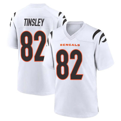 C.Bengals #82 Mitchell Tinsley Player White Home Game Football Jerseys