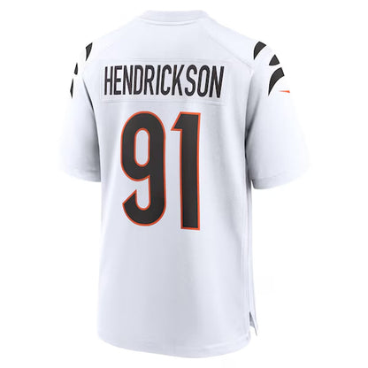 C.Bengals #91 Trey Hendrickson Player White Home Game Football Jerseys